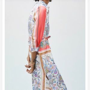 Zara scarf printed midi dress